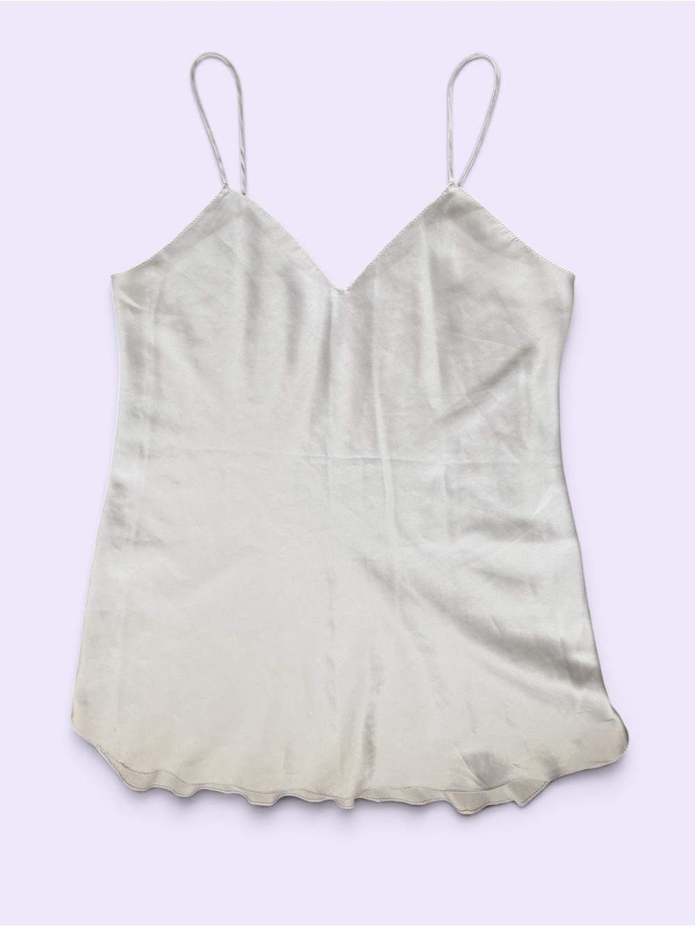 Vintage Victoria’s Secret Silvery Light Blue Nylon Slip Dress Lingerie Medium
